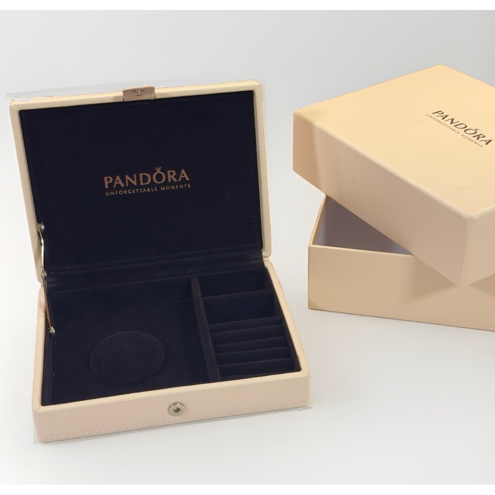 Pandora-NEW Authentic Unforgettable Moments Jewelry Box Blush/Cream(RETIRED LTD)